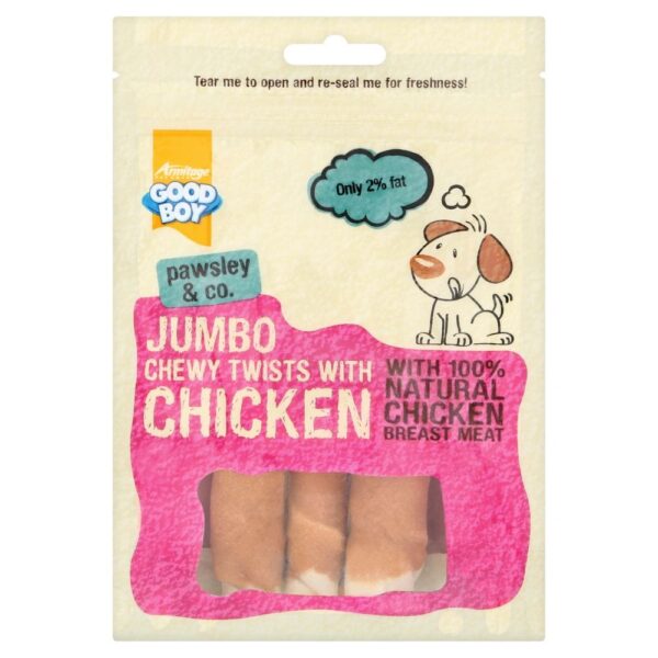 Good Boy Jumbo Chewy Twists with Chicken 100g